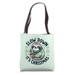 Take It Slow This Festive Season with Our Christmas Sloth Tote Bag